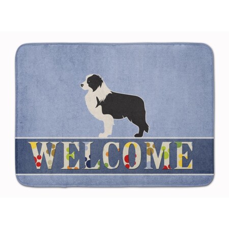 Carolines Treasures Black Border Collie Welcome Machine Washable Memory Foam Mat BB5527RUG